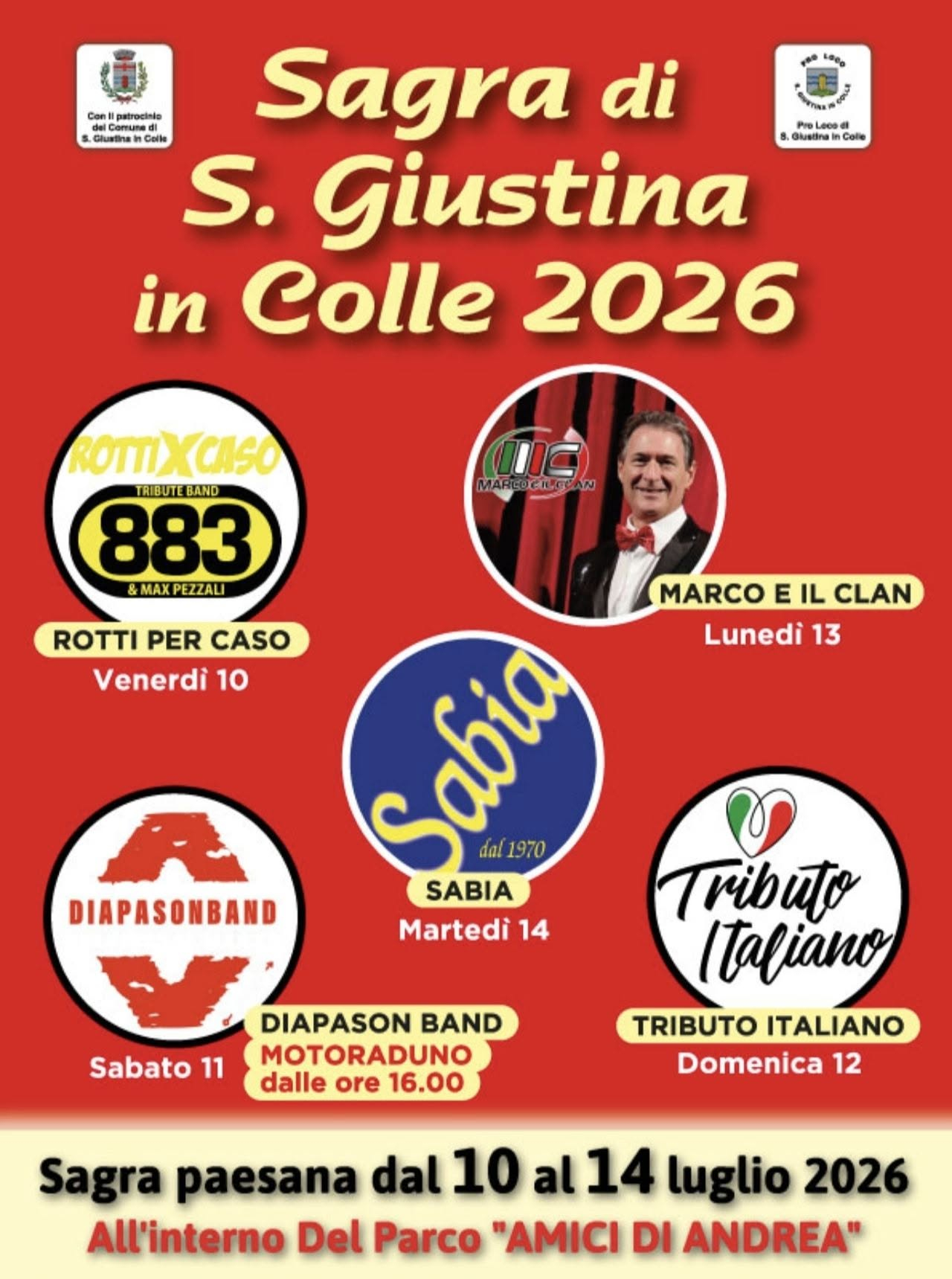 Sagra di Santa Giustina in Colle 2026